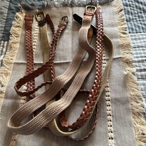 Braided and Woven Belts Set (never used)!